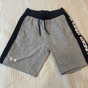 Under Armour Athletic Shorts in Gray with Black Accents